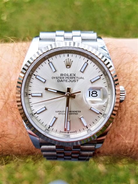 rolex datejust all silver